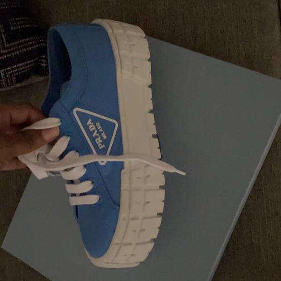 Brand new Prada Sneakers, never worn comes with box and dust bag size 36 1/2. - Picture 2 of 4